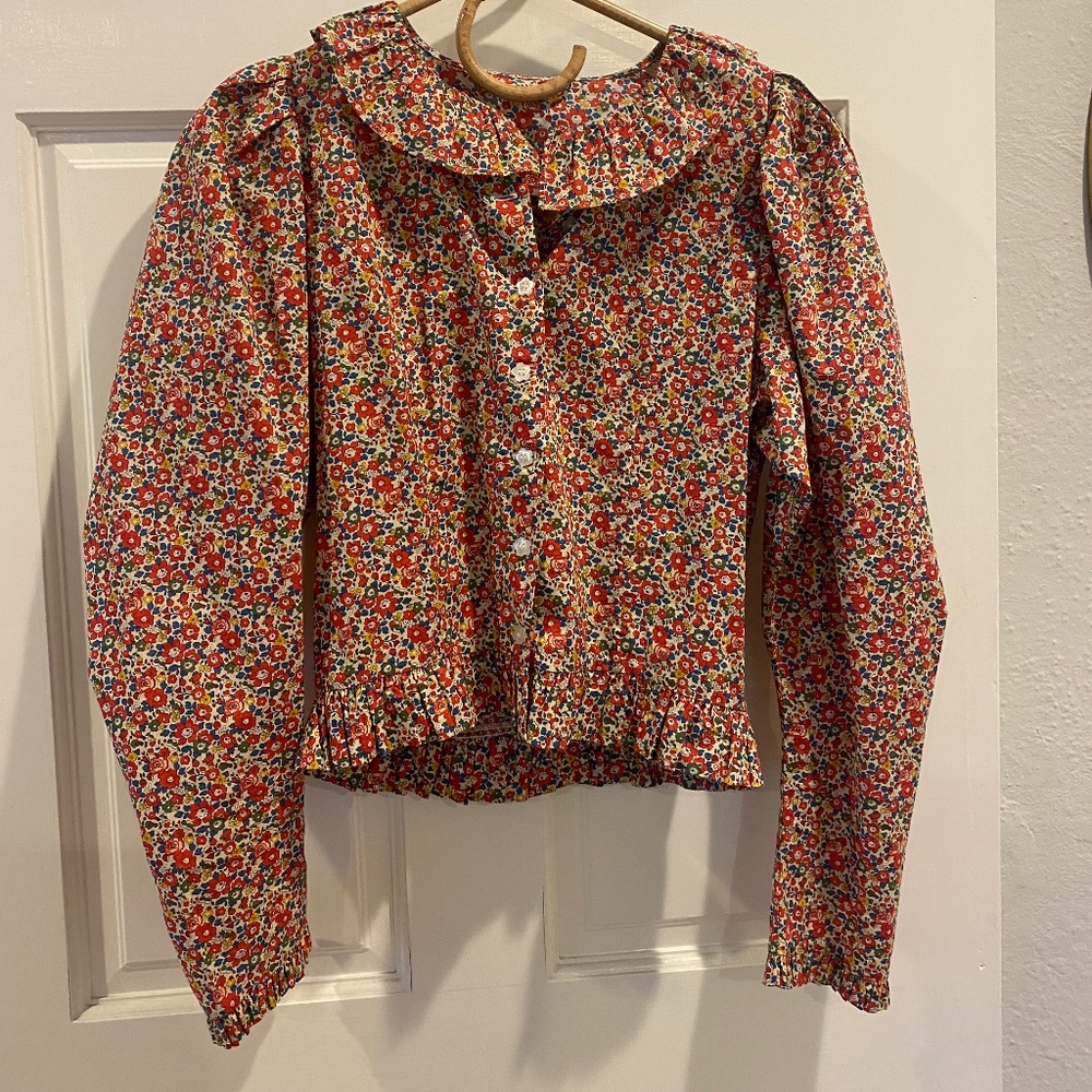 Doen Top w Flower Button